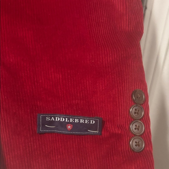 Saddlebred Red Sport Coat 42R NWT Mens Blazer Statement Jacket - Picture 7 of 8